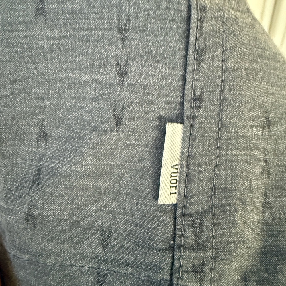 Vuori bridge button Down Geometric Blue Patterned Shirt M - Picture 6 of 8
